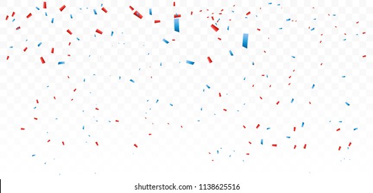 Defocused confetti isolated on transparent background.Vector illustration.