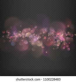 Defocused festive lights bokeh effect. EPS 10