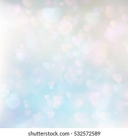 Defocused hearts bokeh background. EPS 10 vector file included