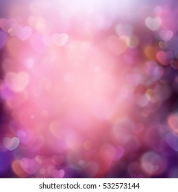Defocused hearts bokeh background. EPS 10 vector file included
