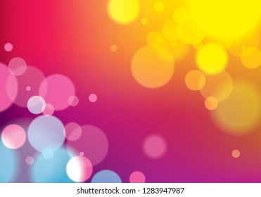 Defocused lights background. Bokeh effect texture. Beautiful vector abstract illustration. Holidays magic festive shiny theme.