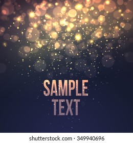 Defocused magic star background. Christmas Vector illustration EPS10