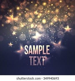 Defocused magic star background. Vector illustration EPS10