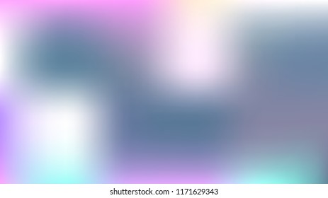 Defocused Mesh Vector Background, Hologram Neon Overlay. Glamour Pink, Purple, Turquoise Dreamy Vibrant Cool Girlie Background. Rainbow Fairytale Iridescent Pearlescent Holographic Tech Wallpaper