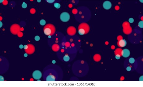 Defocused Night City Landscape Background. Festive Shining Confetti Pattern. Smooth Urban Space Background. Magic Glitter Bokeh Pattern.