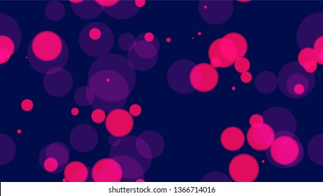 Defocused Night City Landscape Background. Abstract Dark Pattern with Bright Particles. Glowing Car Lights Poster Background. Shining Twilight Bokeh Pattern.