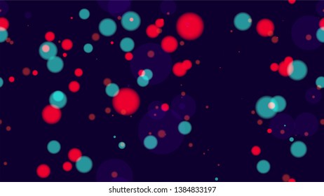 Defocused Night City Landscape Background. Festive Shining Confetti Pattern. Glowing Car Lights Poster Background. Music Party Bokeh Pattern.