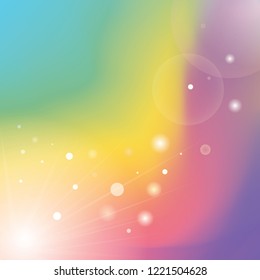 Defocused rays lights bokeh abstract vector banner