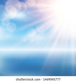 Defocussed beach landscape with bokeh lights design