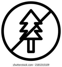 Deforestation or cutting of plants prohibited by the government