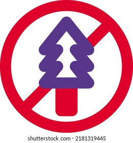 Deforestation or cutting of plants prohibited by the government