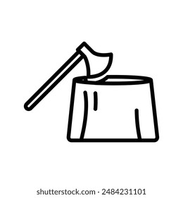 Deforestation icon design in filled and outlined style