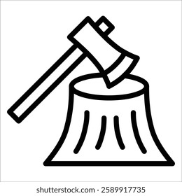 Deforestation Icon Element For Design