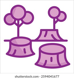 Deforestation Icon Element For Design