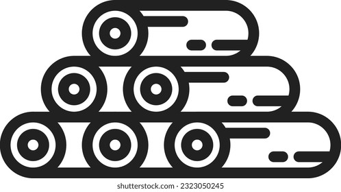 Deforestation Icon image. Suitable for mobile application.
