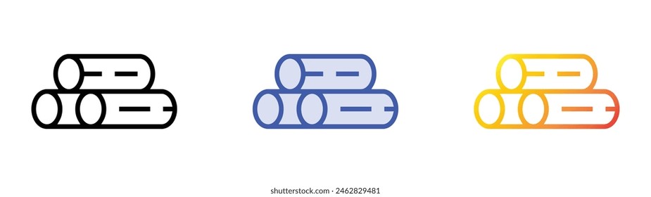 deforestation icon. Linear, Blue Fill and Gradient Style Design Isolated On White Background