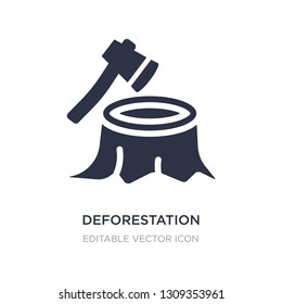 deforestation icon on white background. Simple element illustration from Nature concept. deforestation icon symbol design.