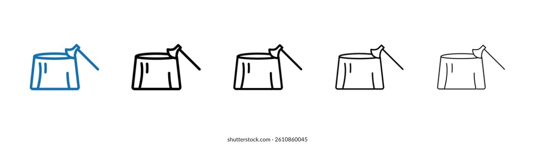 Deforestation icon Outline vector logo for web ui