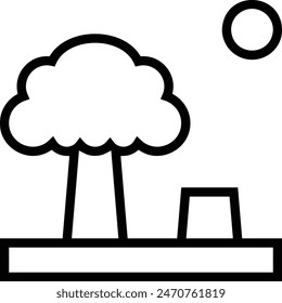 deforestation icon. Thin linear style design isolated on white background