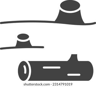 Entwaldung Symbol, Vektorbild. Geeignet für mobile Applikationen und Printmedien.