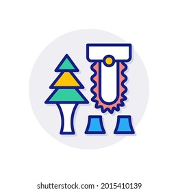 Deforestation icon in vector. Logotype