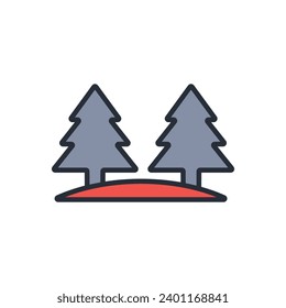 Entwaldungssymbol. vector.Editable stroke.linear style sign for use web design,logo.Symbol illustration.