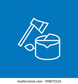 Deforestation line icon.