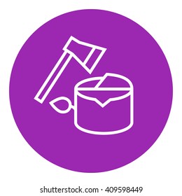 Deforestation line icon.