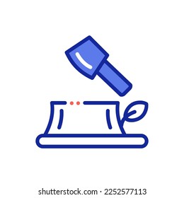 deforestation nature vector illustration icon