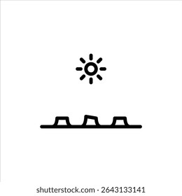 Deforestation outline icon. forest loss black line illustration.
