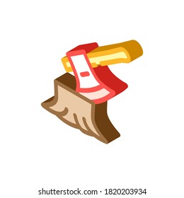 deforestation problem isometric icon vector. deforestation problem sign. isolated symbol illustration