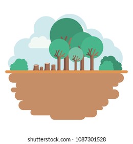 deforested forest scene icon