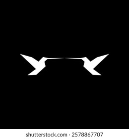 Deformation of the Pair Flying Hummingbird Silhouette, Flat Style, can use for Art Illustration, Website, Logo Gram, Pictogram, Apps, or Graphic Design Element. Vector Illustration