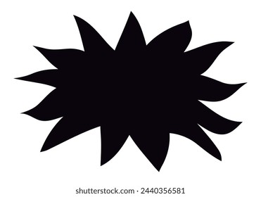 Deformed black star on a white background.