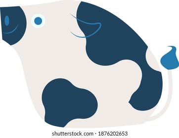deformed Cow character illustration