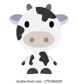 Deformed dairy cow Holstein icon.