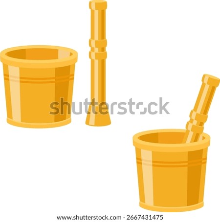 Deformed illustration of brass spice grinder