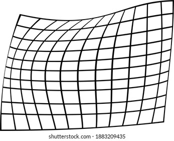 Deformed mesh. abstraction. black and white. cell. square. 3d.