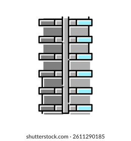 deformed rebar color icon vector. deformed rebar sign. isolated symbol illustration