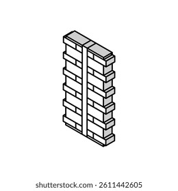 deformed rebar isometric icon vector. deformed rebar sign. isolated symbol illustration