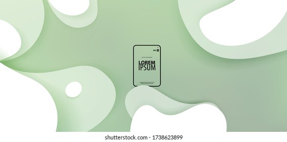 Deformed Shapes Solid/Gradient Color Layout/Cover. Minimalist Creative Design Concept Background