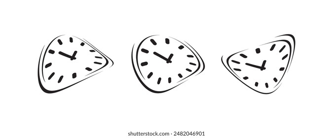 Deformed wall clock designed with simple details