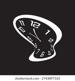 Deformed wall clock designed with simple details