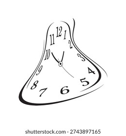 Deformed wall clock designed with simple details