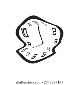 Deformed wall clock designed with simple details