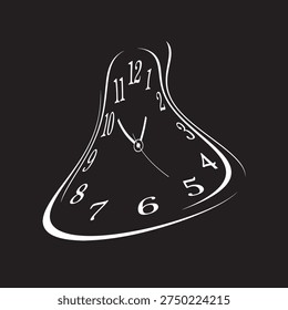 Deformed wall clock designed with simple details