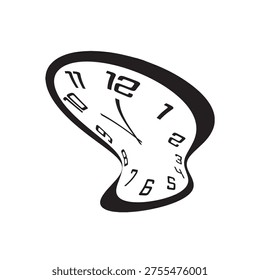Deformed wall clock designed with simple details