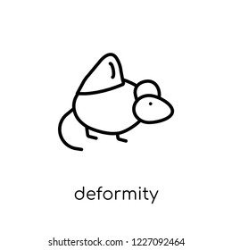 Deformity icon. Trendy modern flat linear vector Deformity icon on white background from thin line Artificial Intelligence, Future Technology collection, editable outline stroke vector illustration