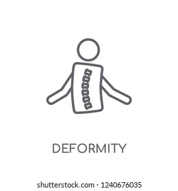 Deformity linear icon. Modern outline Deformity logo concept on white background from Artificial Intellegence and Future Technology collection.