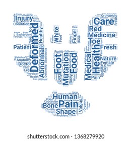 deformity word cloud. tag cloud about deformity